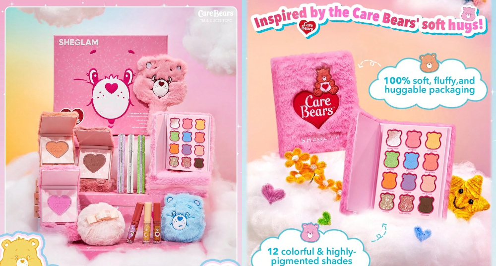 「SHEGLAM X Care Bears」軟萌聯名系列少女心噴發♡毛茸茸小熊眼影盤、腮紅、眼線筆完全捨不得用！